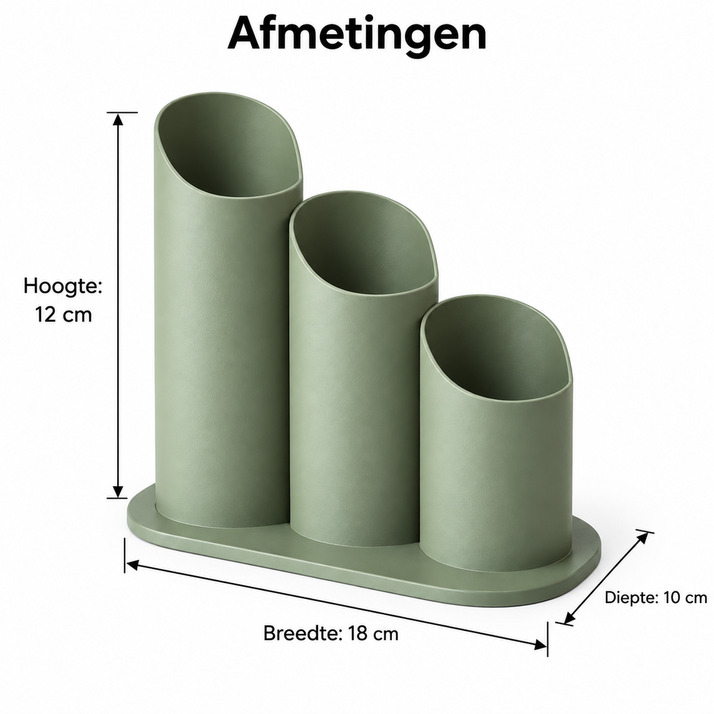 Drieboog pennenhouder
