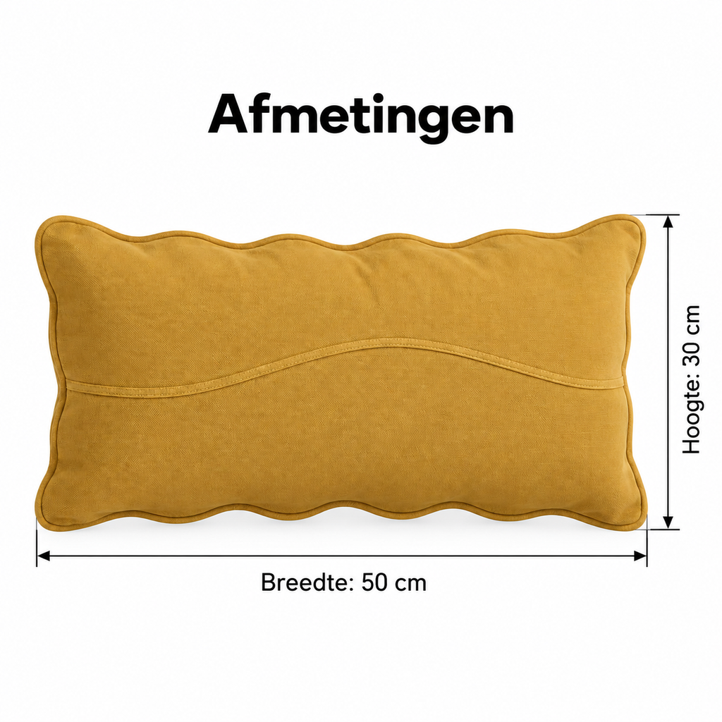 Lendenkussenhoes met golfrand